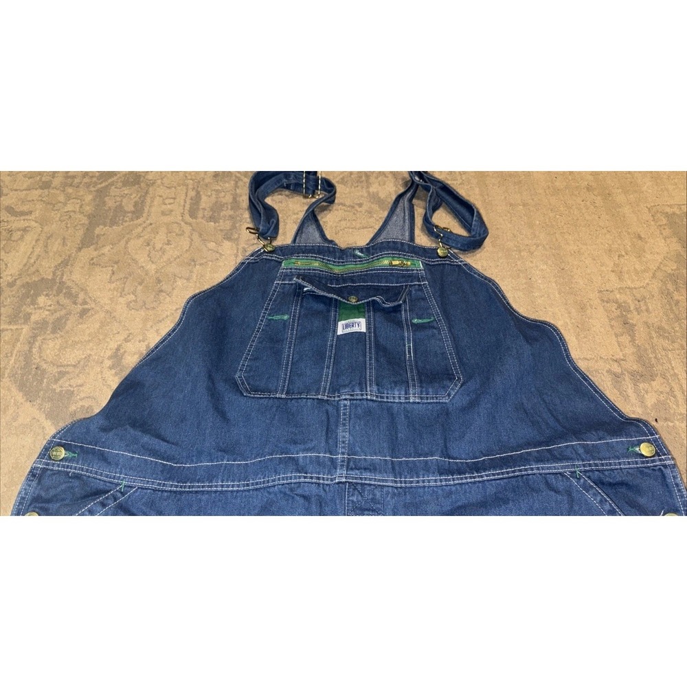 Liberty Mens 52 X 30  Denim Blue Jean Bibs Overalls
